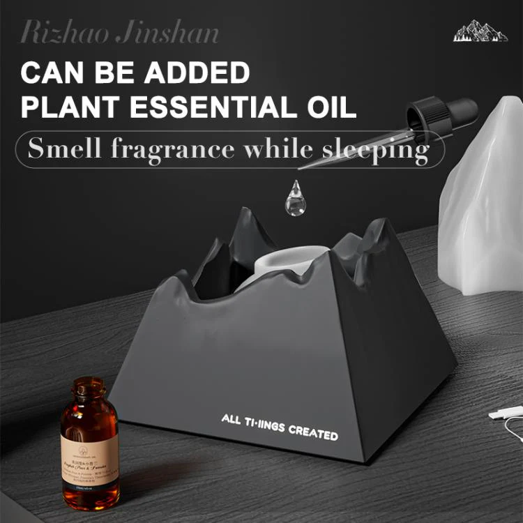 DSX010 Mini Volcano Aroma Diffuser Night Light(Black) - Image 7