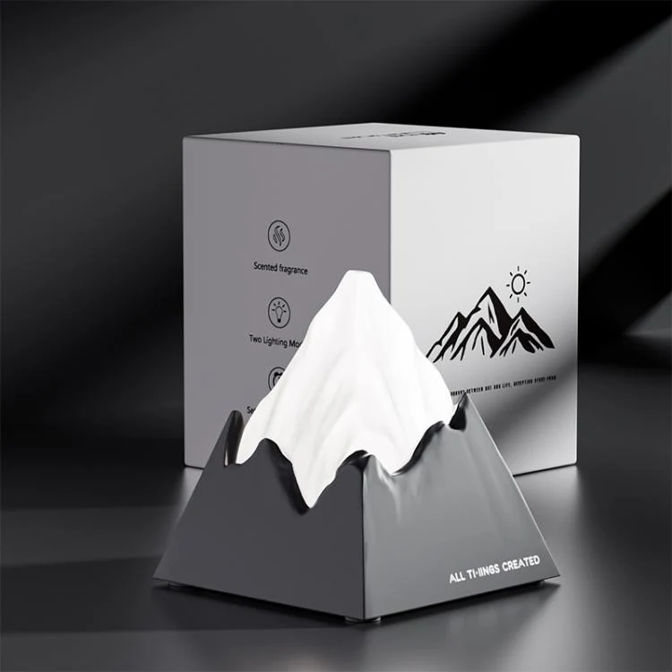 DSX010 Mini Volcano Aroma Diffuser Night Light(Dark Grey) - Image 3