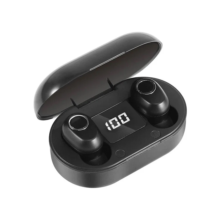 DT-13 Wireless Two Ear Bluetooth Headset Supports Touch & Smart Magnetic Charging(Black) - Image 2