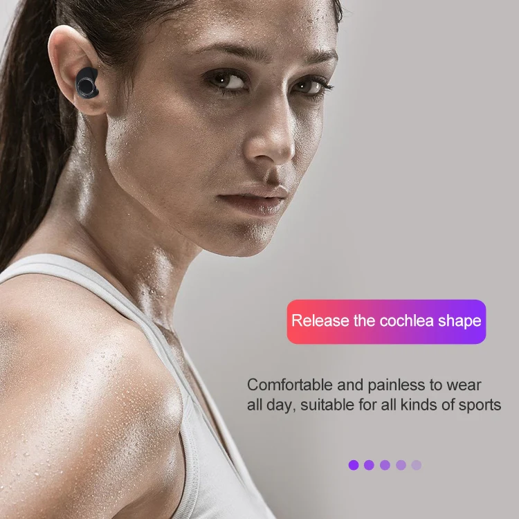 DT-13 Wireless Two Ear Bluetooth Headset Supports Touch & Smart Magnetic Charging(Pink) - Image 9