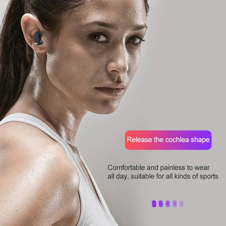 DT-14 Wireless Two Ear Bluetooth Headset Supports Touch & Smart Magnetic Charging & Power On Automatic Pairing(Black) - Image 9