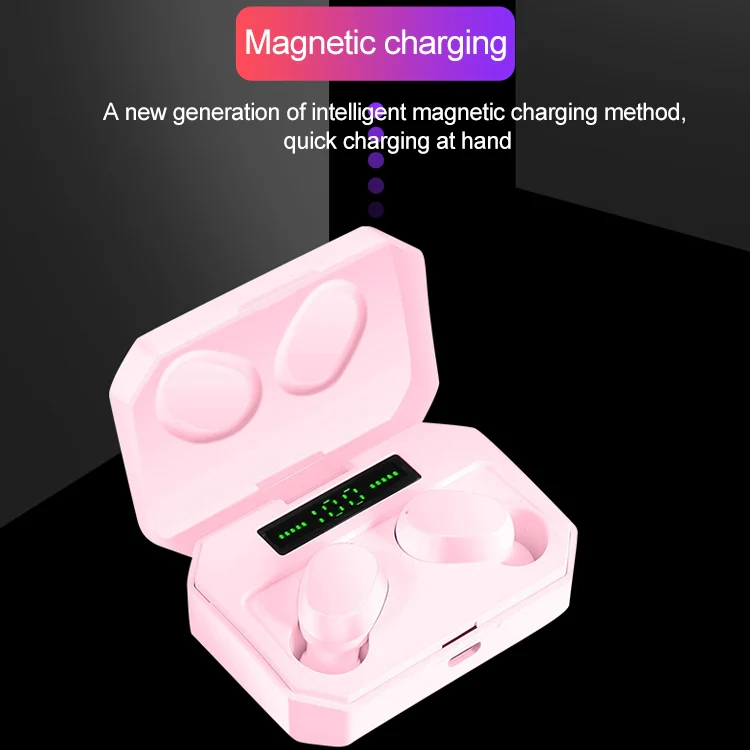 DT-14 Wireless Two Ear Bluetooth Headset Supports Touch & Smart Magnetic Charging & Power On Automatic Pairing(White) - Image 6