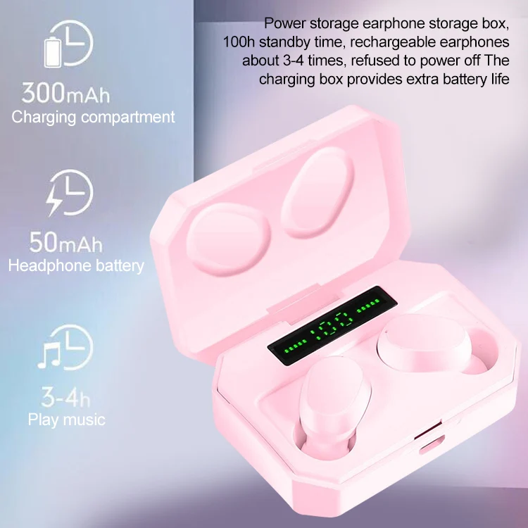 DT-14 Wireless Two Ear Bluetooth Headset Supports Touch & Smart Magnetic Charging & Power On Automatic Pairing(White) - Image 8