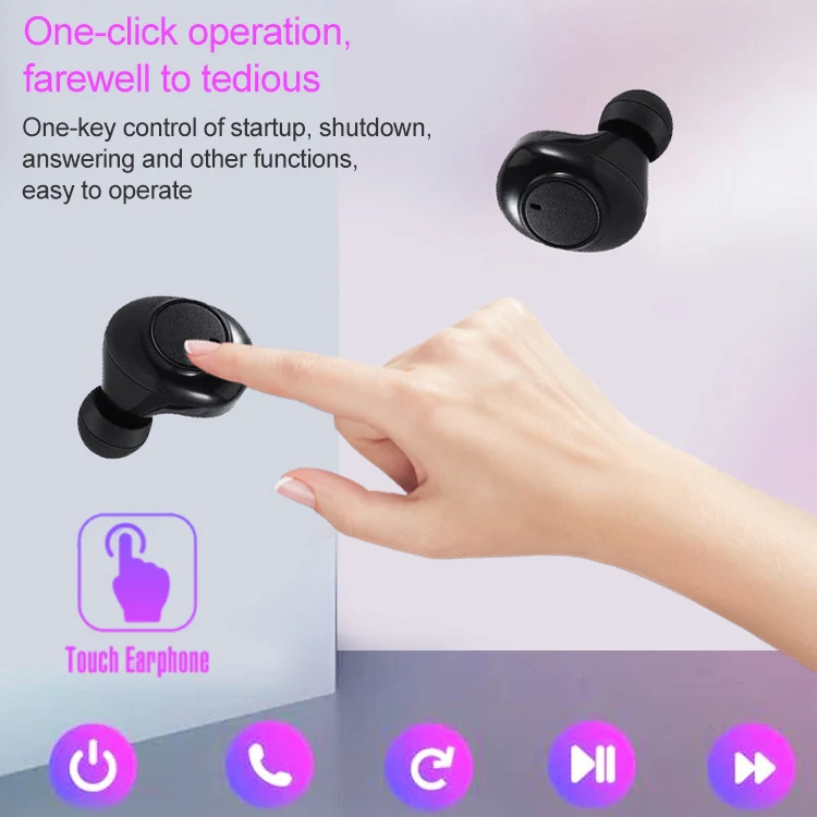 DT-15 Wireless Two Ear Bluetooth Headset Supports Touch & Smart Magnetic Charging & Power On Automatic Pairing (Green) - Image 7