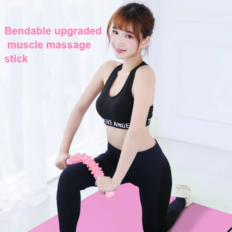 Dual-Purpose Spring Arm Force Massage Stick Muscle Relaxation Roller(Matcha Green) - Image 6
