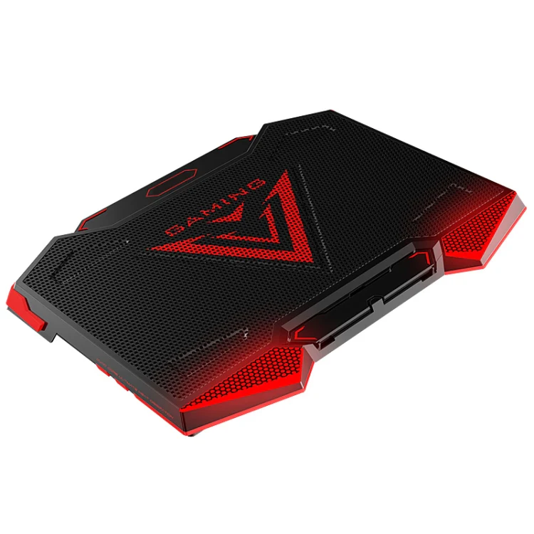 dual USB Ports Five-core Radiator Notebook Computer Holder (Red)