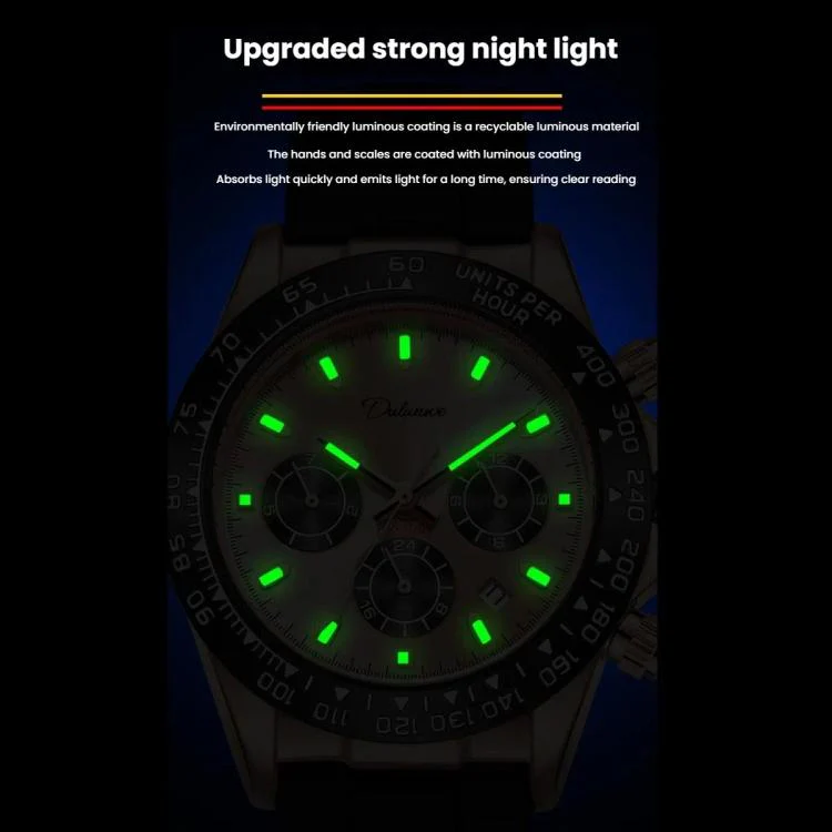 Dulunwe 30m Waterproof Luminous Fully Automatic Mechanical Watch(Rose Gold) - Image 4