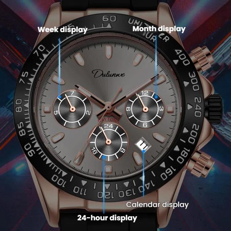 Dulunwe 30m Waterproof Luminous Fully Automatic Mechanical Watch(Silver Shell Meteorite) - Image 3