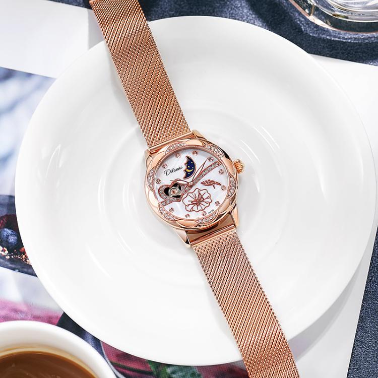 Dulunwe 6018B 30m Waterproof Luminous Automatic Mechanical Watch, Color: Black Leather Strap - Image 7