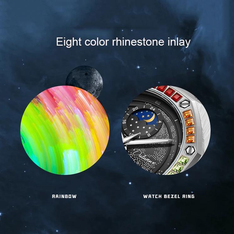 Dulunwe 6030F 30m Waterproof Luminous Mechanical Watch, Color: Silicone Strap Light Blue - Image 4