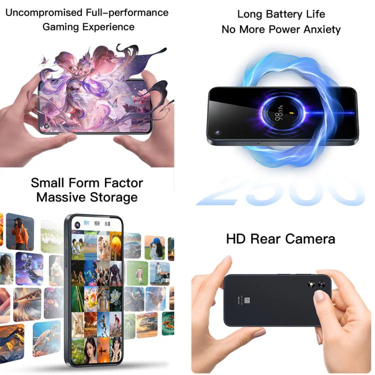 Duoqin QIN3 Ultra Global, 6GB+128GB, 5.05 inch Android 13 UniSoc T606 Octa Core, Network: 4G, Support Google Play (Black) - Image 6