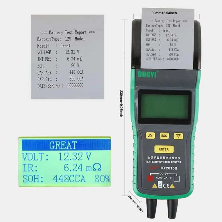 DUOYI DY2015B Car 12V Battery Tester - Image 4