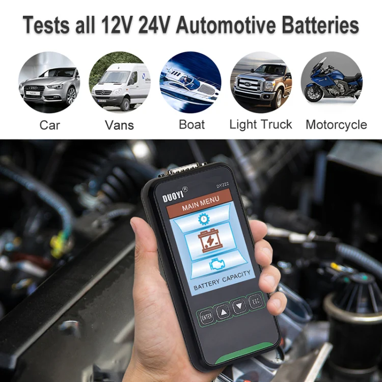 DUOYI DY222 Car 12V / 24V Battery Tester - Image 10