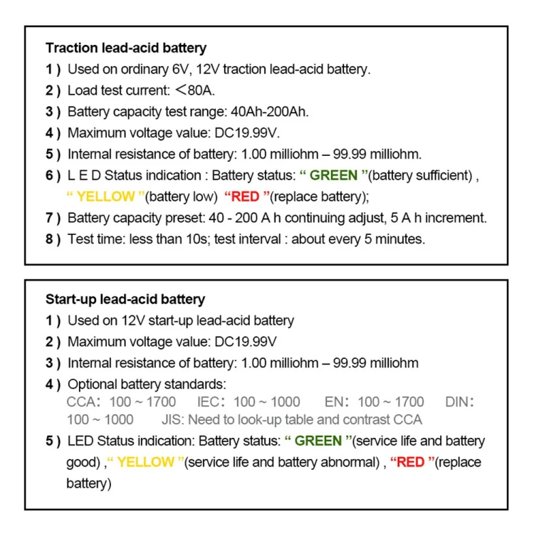 DUOYI DY226A Car 3 in 1 CCA Load Battery Charging Digital Capacity Tester - Image 8