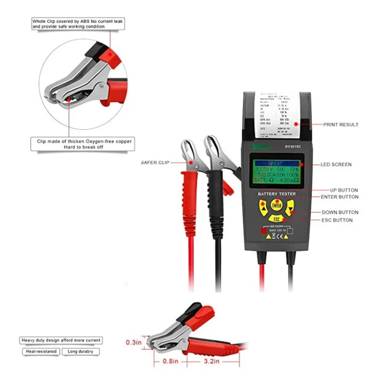 DUOYI DY3015C Car 24V Battery Tester - Image 3