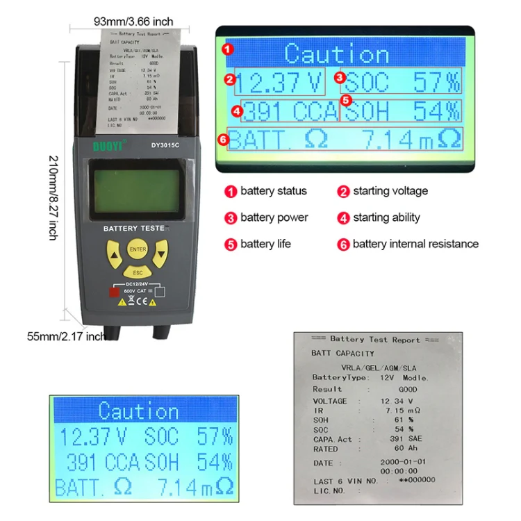 DUOYI DY3015C Car 24V Battery Tester - Image 5