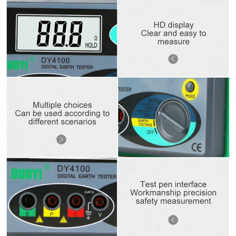 DUOYI DY4100 High-precision Digital Ground Resistance Meter Resistance Tester - Image 4