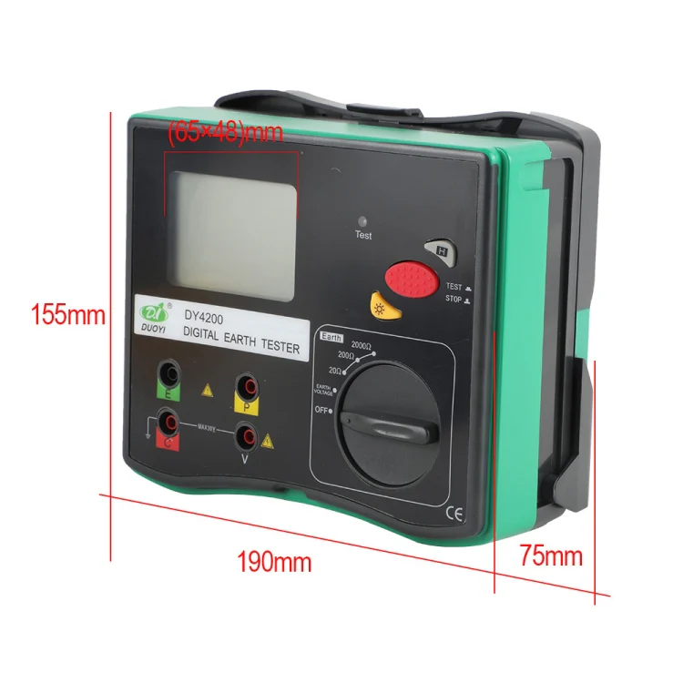 DUOYI DY4200 Car Higher Accuracy Digital Ground Resistance Tester - Image 2