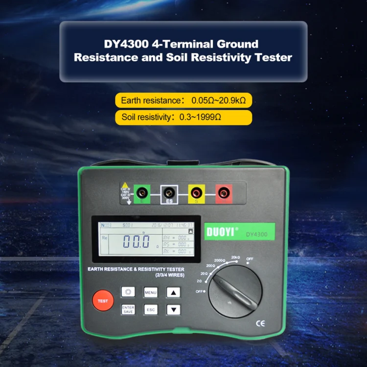 DUOYI DY4300 Higher Accuracy Digital Ground Resistance Tester - Image 6