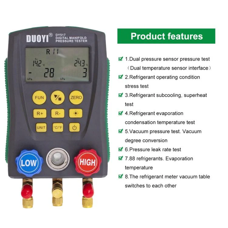 DUOYI DY517A Car Air Conditioning Diagnostic Instrument Temperature Monitor Fluoride Meter - Image 2