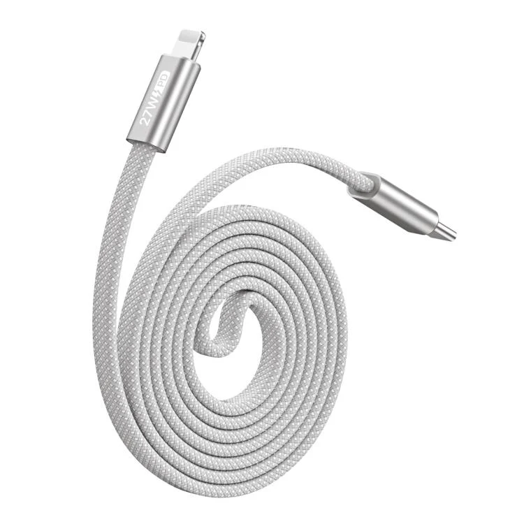 DUX DUCIS AUTO Series 27W Type-C to 8 Pin Magnetic Nylon Braided Data Cable, Length: 1m(Grey) - Image 2