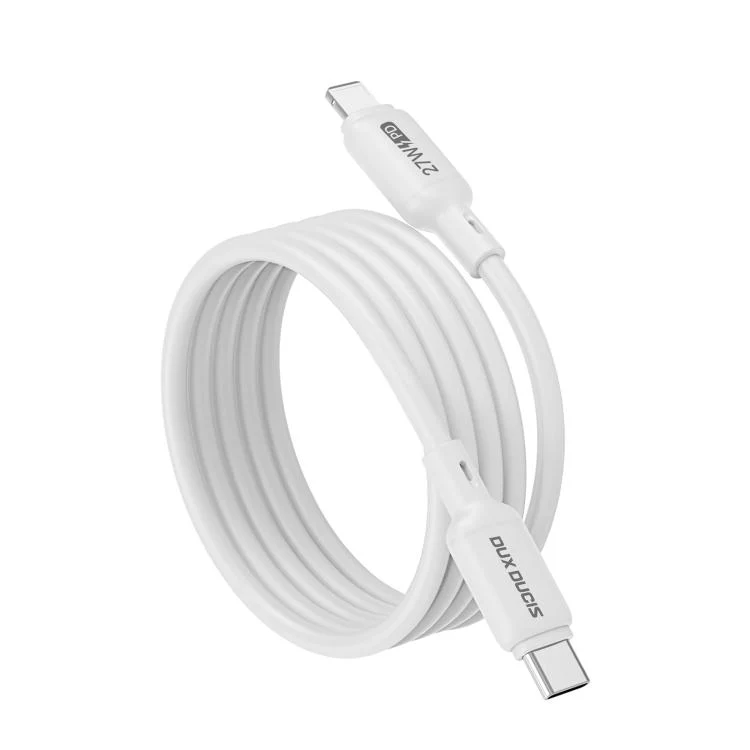 DUX DUCIS SILI Series 27W Type-C to 8 Pin Silicone Data Cable, Length: 1m(White) - Image 2