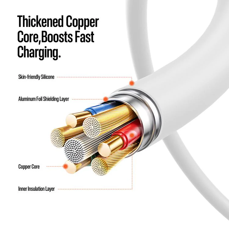 DUX DUCIS SILI Series 27W Type-C to 8 Pin Silicone Data Cable, Length: 1m(White) - Image 7