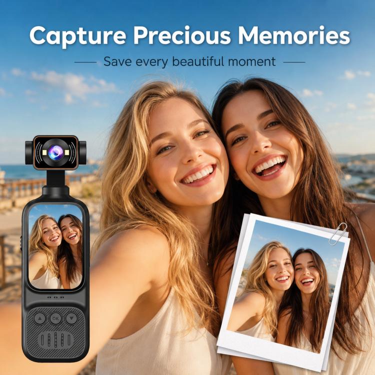 DV07-4K Handheld Vlog Camera With 270-Degree Motorized Rotatable Lens 2.0 Inch Screen Pocket Video Recorder WiFi Sports Action Cam - Image 7