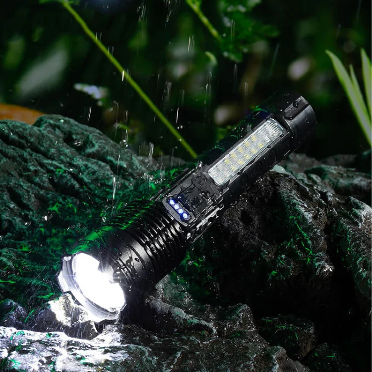 E-SMARTER A76 Telescopic Zoom COB Side Light Strong Light Torch, Style: White Laser - Image 11
