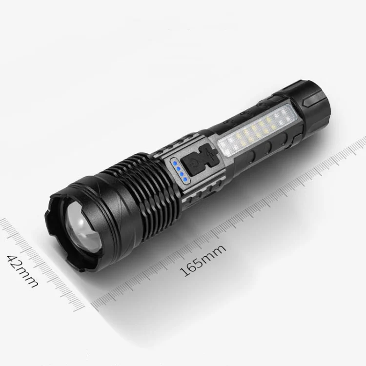 E-SMARTER A76 Telescopic Zoom COB Side Light Strong Light Torch, Style: White Laser - Image 14