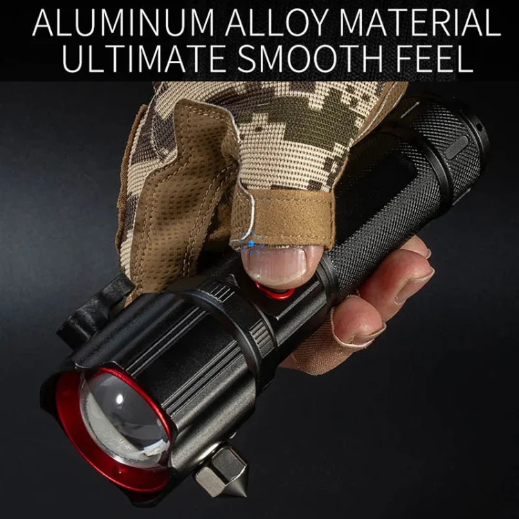 E-SMARTER W5197 Laser Life Saving Flashlight Seat Belt Cutting Emergency Car Backup Tool Flashlight - Image 12