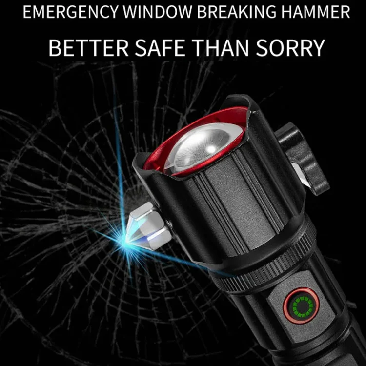 E-SMARTER W5197 Laser Life Saving Flashlight Seat Belt Cutting Emergency Car Backup Tool Flashlight - Image 4