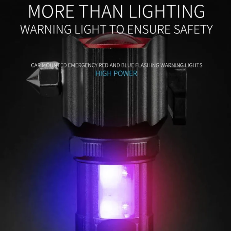 E-SMARTER W5197 Laser Life Saving Flashlight Seat Belt Cutting Emergency Car Backup Tool Flashlight - Image 6