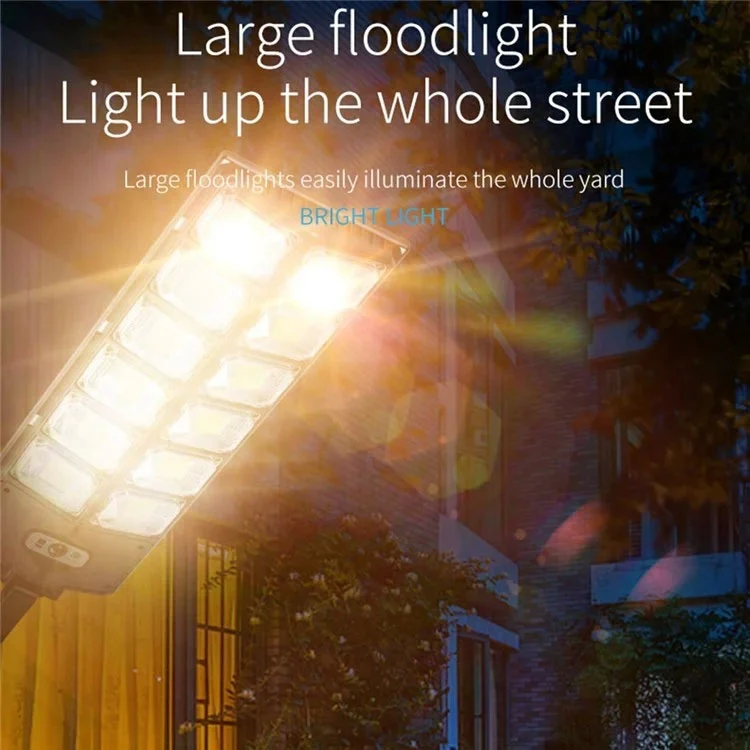 E-SMARTER W789B-6 LED Strong Light Double Row Solar Garden Light Induction Street Lamps - Image 4