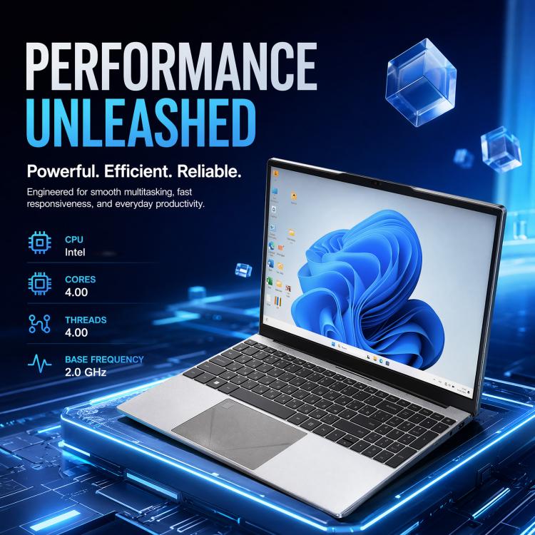 E157 15.6 inch Lightweight Laptop, 8GB+256GB, Windows 11 Intel Twin Lake N150 Quad Core, US Plug - Image 3