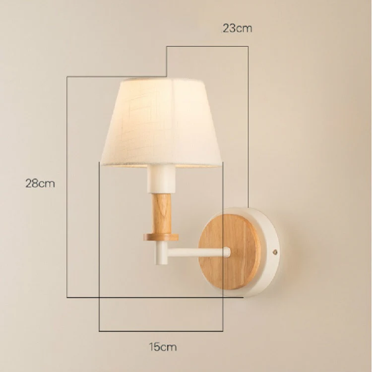 E27 LED Bedside Aisle Creative Personality Wooden Wall Lamp, Power source: With LED White Light 5W(White) - Image 5