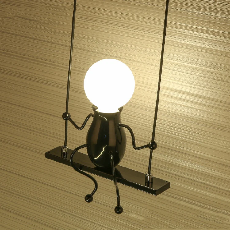 E27 LED Personality Creative Retro Wrought Iron Villain Wall Lamp without Bulb(Red) - Image 5