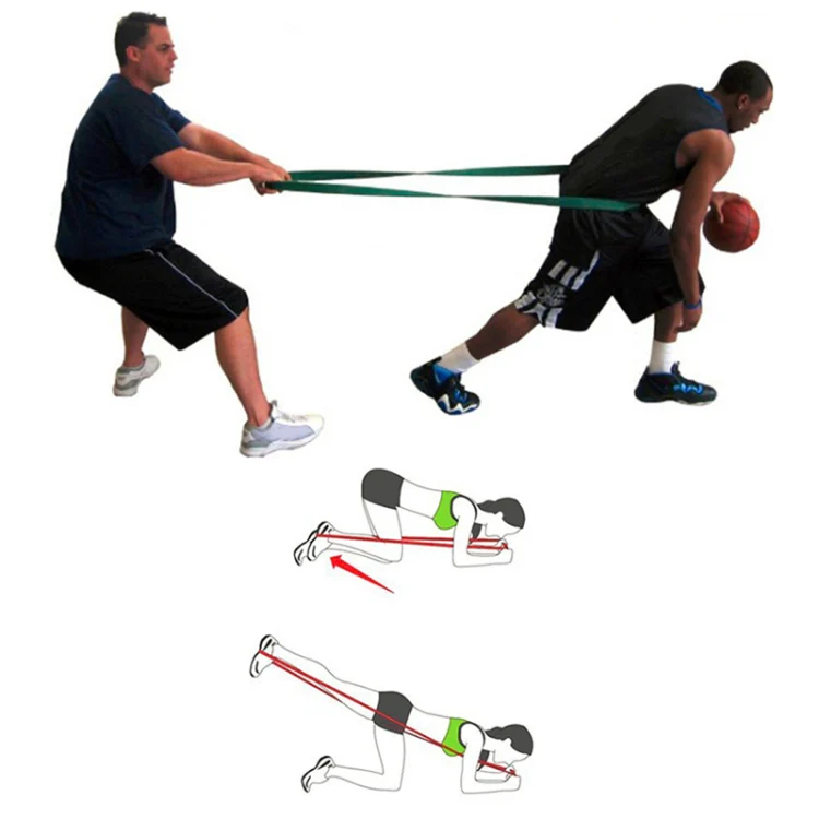 Elastic Natural Latex Resistance Band Yoga Fitness Equipment, Circumference: 2.08m, Random Color Delivery - Image 3
