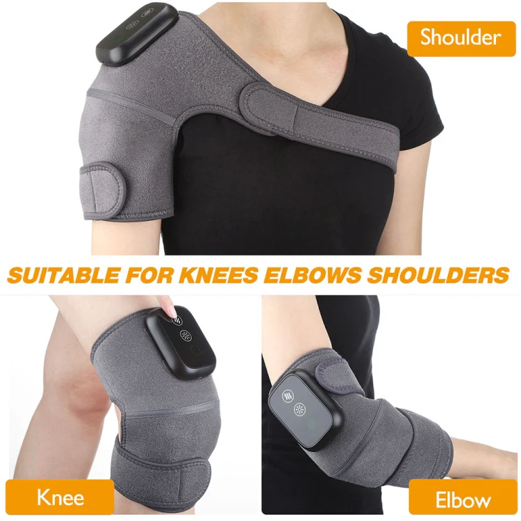 Electric Heating Therapy Knee Massager Vibration Massage Knee Pad(Gray) - Image 4
