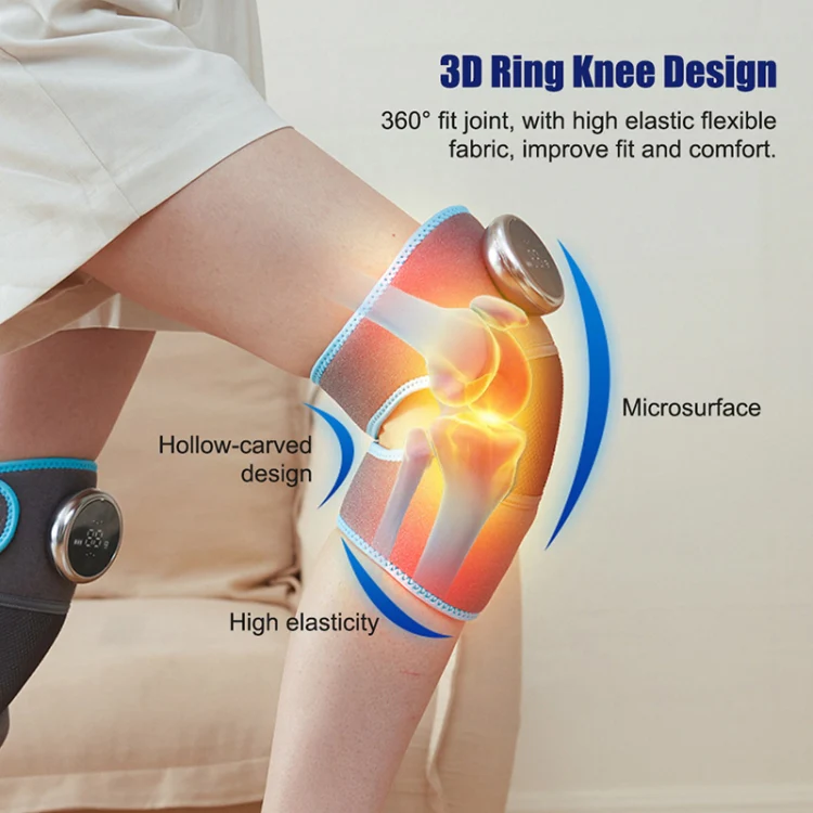 Electric Heating Therapy Knee Warm Knee Pad Brace Massage,Spec: Double Without Vibration - Image 3