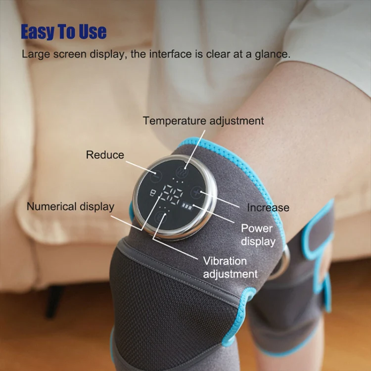 Electric Heating Therapy Knee Warm Knee Pad Brace Massage,Spec: Double Without Vibration - Image 5
