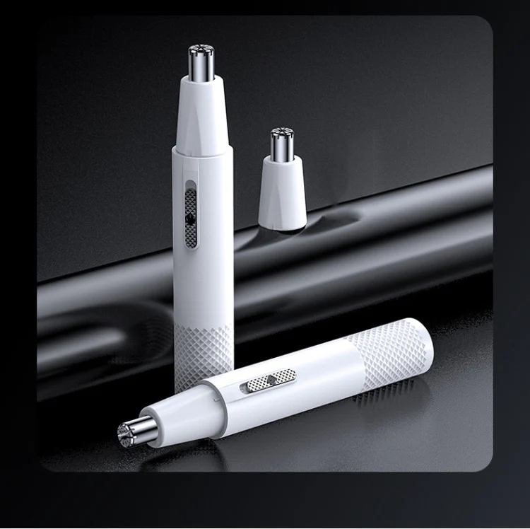 Electric Nose Hair Clipper Rechargeable Washable Portable Travel Trimmer(White)