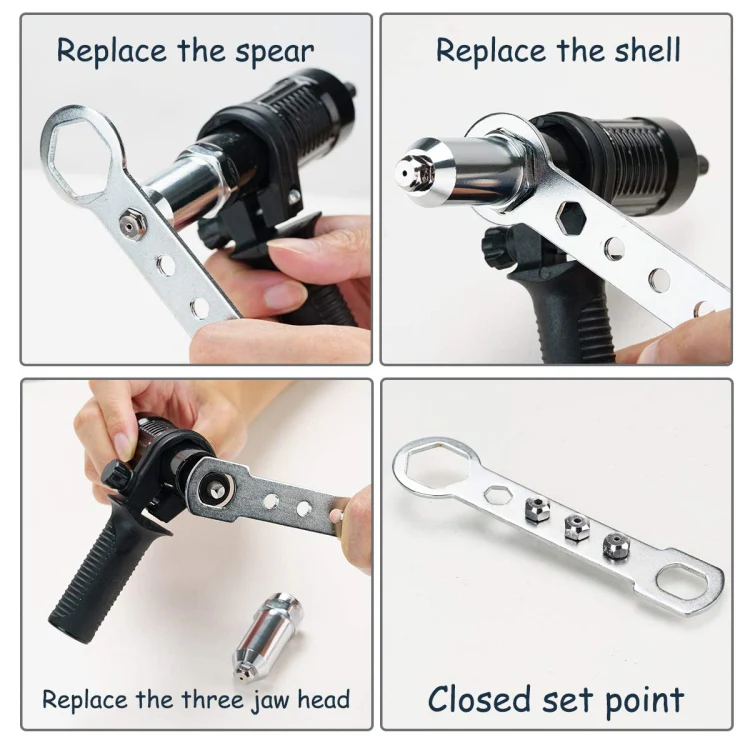 Electric Rivet Nut Machine Core Pulling Accessories Riveting Tools Cordless Rivet Drill Adapter(Boxed) - Image 4