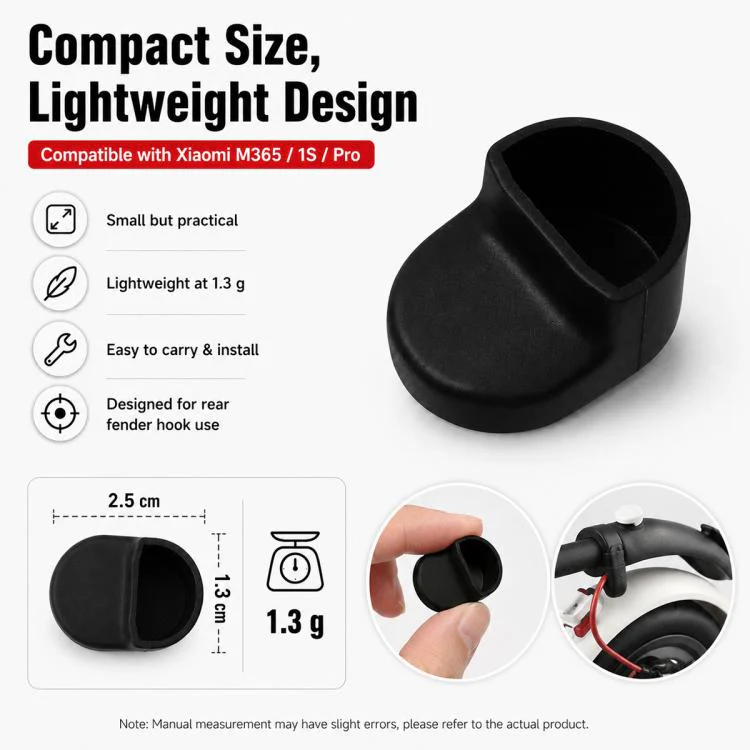 Electric Scooter Accessories Rear Fender Hook Silicone Cover for Xiaomi Mijia M365(Red) - Image 6