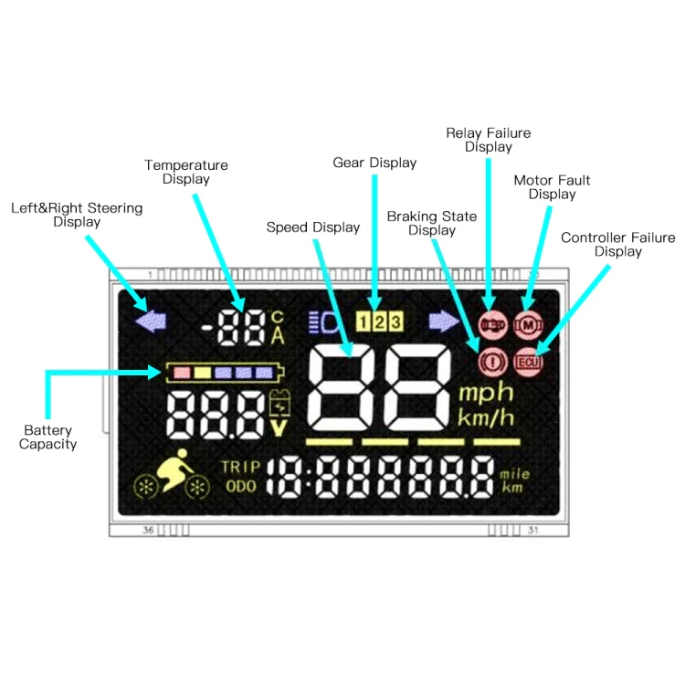 Electric Scooter LED Display Screen Main Control Board Replacement Accessories For Kugoo S1 / S2 / S3 Series Controller+Display - Image 6