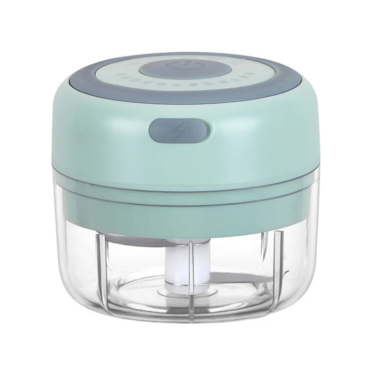 Electrical USB Rechargeable Garlic Mixing Masher Complementary Food Masher Stainless Steel Crushing Garlic Peeling Device Wireless Mini Garlic Cutter(Green) - Image 2