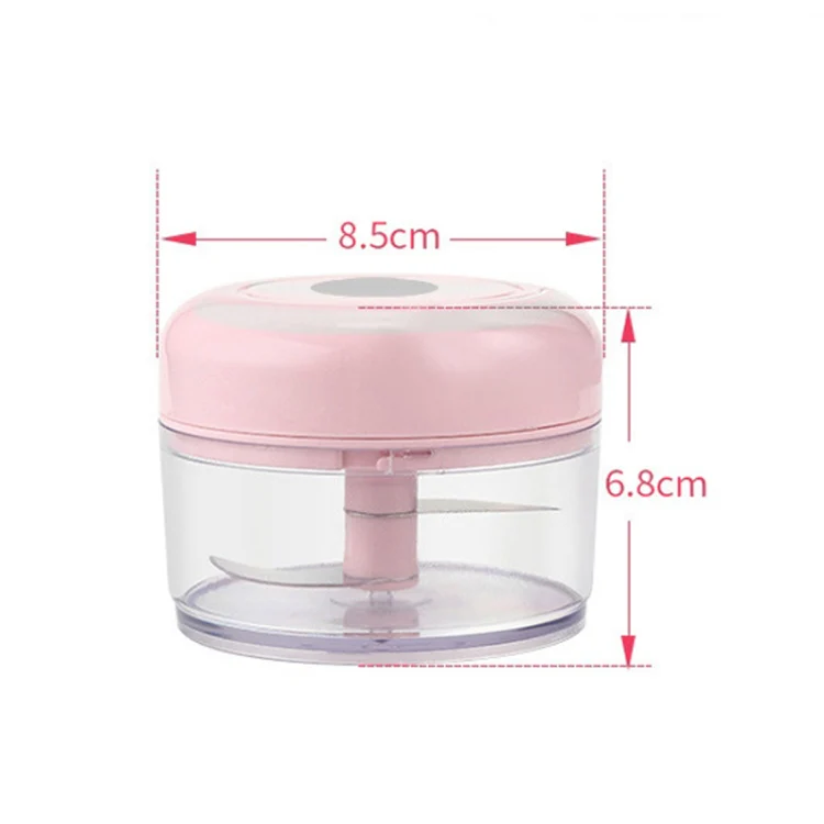 Electrical USB Rechargeable Garlic Mixing Masher Complementary Food Masher Stainless Steel Crushing Garlic Peeling Device Wireless Mini Garlic Cutter(Green) - Image 7