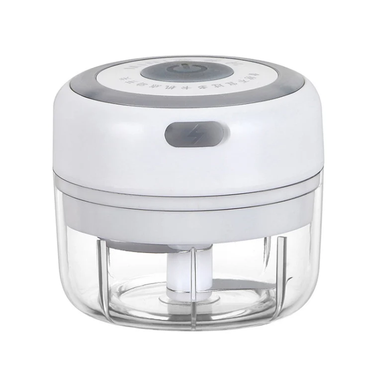 Electrical USB Rechargeable Garlic Mixing Masher Complementary Food Masher Stainless Steel Crushing Garlic Peeling Device Wireless Mini Garlic Cutter(White) - Image 2