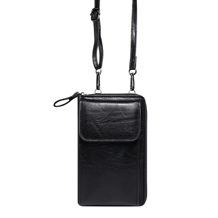 Elephant Pattern Multifunctional Cross Bag Phone Case(Black) - Image 4