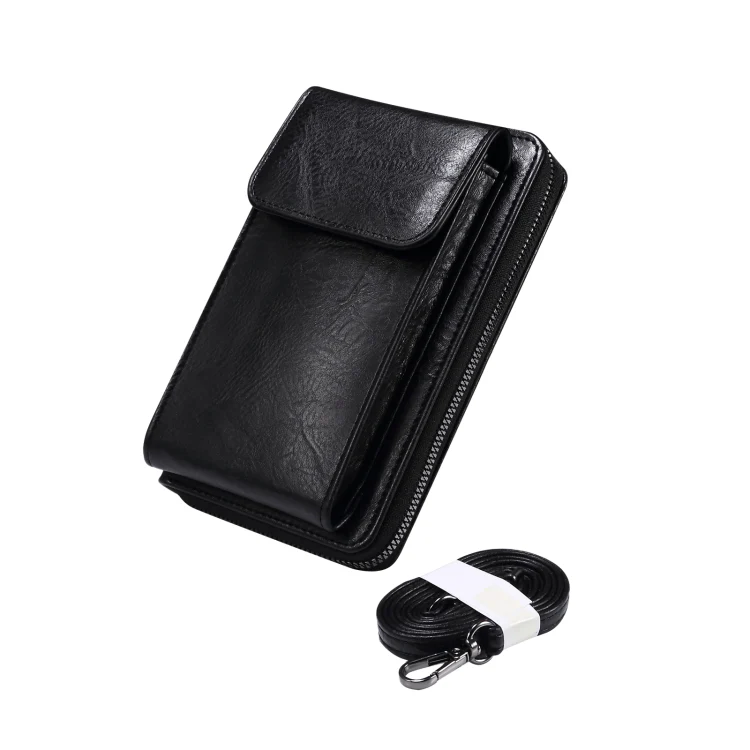 Elephant Pattern Multifunctional Cross Bag Phone Case(Black) - Image 6